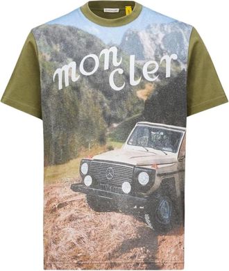 Moncler Graphic Tee Off Road Print - Heren - T-shirts - Veelkleurig - S - Tops