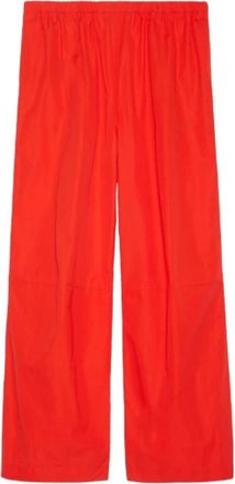 Gucci Rode Poplin Skater Broek - Heren - Wijde Broeken - Rood - S - Katoen - Broeken