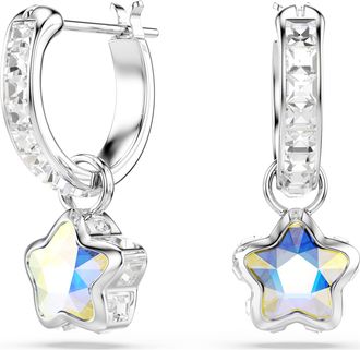 Swarovski Chroma Rhodium Plated Drop Earrings