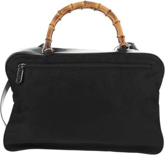 Gucci Pre-owned Handbags, female, Black, Size: ONE SIZE Pre-owned Nylon Handbag