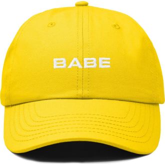 Dalix Babe Embroidered Cap in Gold at Nordstrom