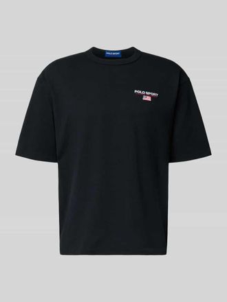Polo Ralph Lauren T-Shirt mit Label-Stitching in Black, Größe S