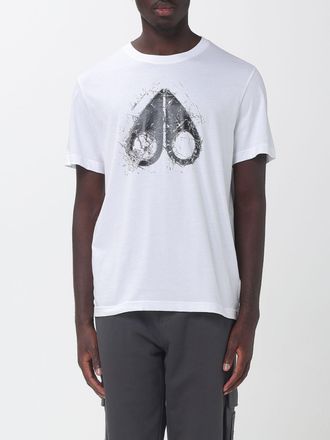 Moose Knuckles Cotton Crewneck T-Shirt with Front Printed Logo