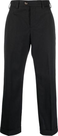 Pantaloni Torino pressed-crease straight-leg trousers - men - Polyester/Cotton - 30 - Blue