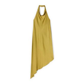 Motivi Vestido de sat&eacute;n con espalda descubierta - Dresses - Mujer - Verde - 2XS