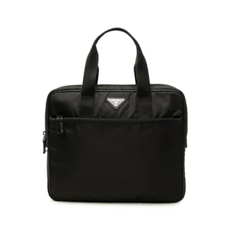 Prada Black Nylon Briefcase (Pre-Owned)