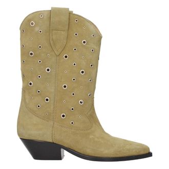 Isabel Marant Schoenen, Dames, Beige, 36 EU, Leer, Enkellaarsjes