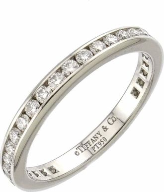 Tiffany & Co. Silver Platinum 950 Band Ring (Pre-Owned)