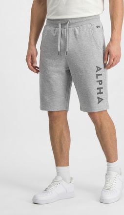 Alpha Industries Sweatshorts ALPHA INDUSTRIES Jersey Short, Herren, Gr. XXL, N-Gr, grau (grau heather), angeraute Sweatware, Obermaterial: 100% Baumwolle, bedruckt, sc