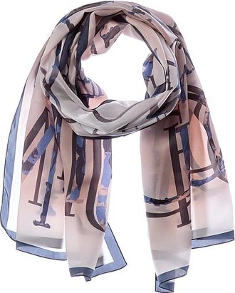 Jimmy Choo London Logo Silk Scarf