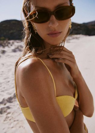 Mango Occhiali da sole montatura acetato marrone - Donna - Taglia unica - MANGO