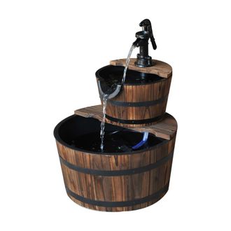 OUTSUNNY Fuente de agua 44.5x44.5x58.5 cm madera natural