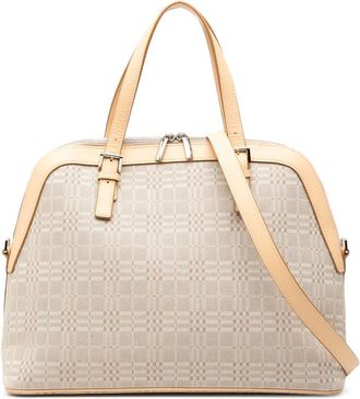 Burberry Pre-owned Burberry Leather Trimmed Canvas Dome Satchel Ladies ED2Q1PS98JQZIFWC