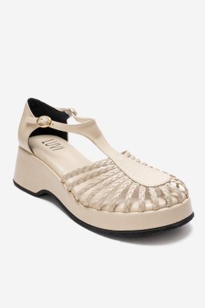 Prologue Barry Gevlochten Sleehak Sandaal