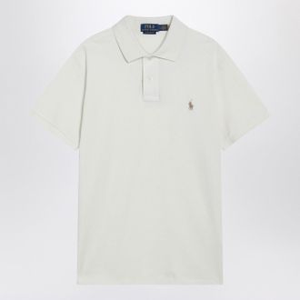 Polo Ralph Lauren cremefarbenes, ma&szlig;geschneidertes Slim-Fit-Poloshirt aus Baumwolle