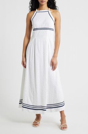 Saylor Caspian Sleeveless Maxi Dress in White at Nordstrom, Size X-Small