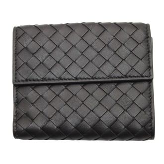 Bottega Veneta Black Leather Wallet (Bi-Fold) (Pre-Owned)