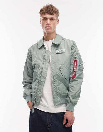 Alpha Industries Giacca bomber verde chiaro con logo