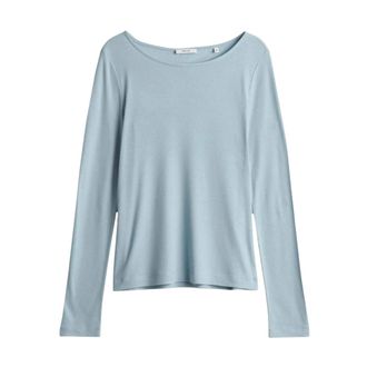OPUS Top Smallo - Dames - Tops - Blauw - Maat: M Modal