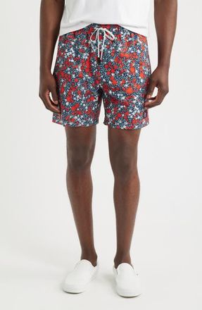 Dark Seas Warwick Stretch Drawstring Shorts in Navy/Red at Nordstrom, Size Xx-Large