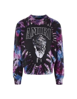 Amiri Mens Amiri Crystal Ball Tie-Dye Purple Sweatshirt - Size: 42