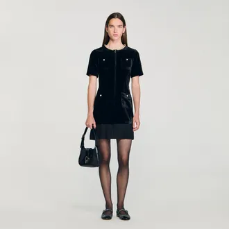 Sandro Short velvet dress