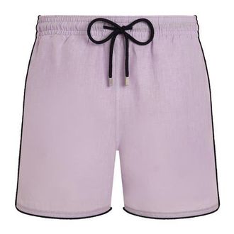 Vilebrequin Men Linen Swim Shorts Solid in Dawn Pink at Nordstrom, Size X-Large