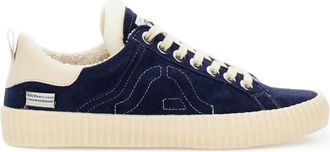 Springa Su&egrave;de sneakers met borduurwerk - Blauw