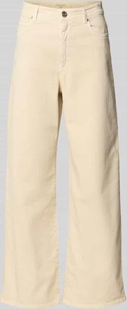Max Mara Regular Fit Wide Leg Jeans aus Baumwoll-Mix Modell MEDINA in Sand, Gr&ouml;&szlig;e 38