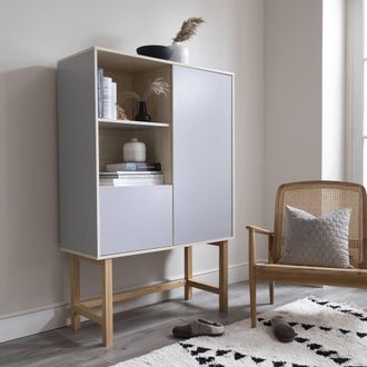 N&ouml;a & Nani Lundby Sideboard Cabinet, Scandinavian Style Storage Unit in Grey