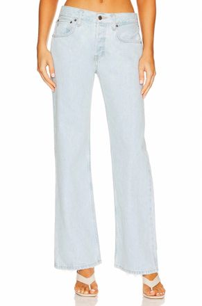 &Eacute;tica Amis Mid Rise Relaxed Boot Jeans In Blue Mist