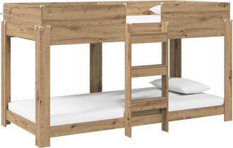 vidaXL Cama Litera Para Ni&ntilde;os Roble Artisan 90 X 190 Cm Vidaxl