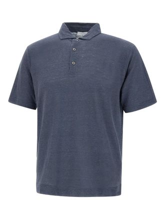 Diktat Linnen poloshirt - Blauw
