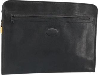 Gucci Pre-owned Leren Clutch - Dames - Vintage Clutch - Zwart - ONE Size - Leer - Vintage