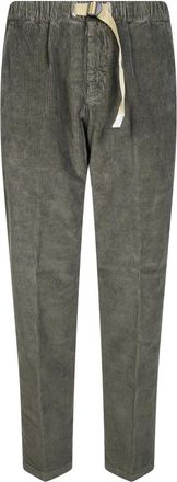 White Sand Pantalone Velluto Righe - Heren - Straight fit broeken - Groen - M - Katoen - Broeken