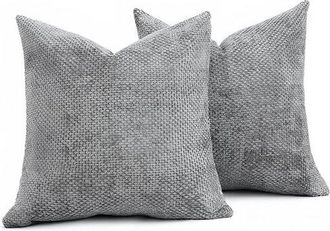 OEM Funda De Almohada De 45 X 45 Cm - Juego De 2 Piezas - Marr&oacute;n Claro - Ideal Para La Decoraci&oacute;n Del Hogar