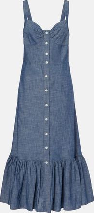 Polo Ralph Lauren Abito lungo in chambray di misto cotone