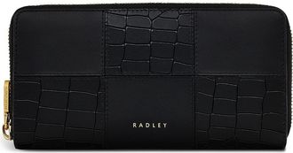 Radley London Mount Row Large Croc Embossed Wallet in Black at Nordstrom Rack