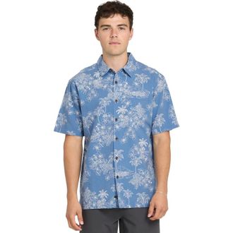 Quiksilver Island Vibes Short Sleeve Shirt in Riviera at Nordstrom, Size Xx-Large