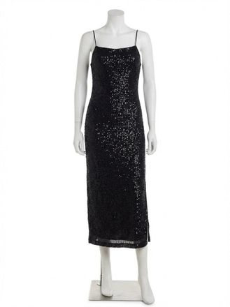 Z Supply Paulina Sequin Midi Dress In Black
