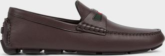 Gucci Men & apos;s Leather Moc-Toe Drivers