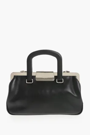 Max Mara Borsa a Mano in Pelle con Dettagli in Effetto Argentato Max Mara