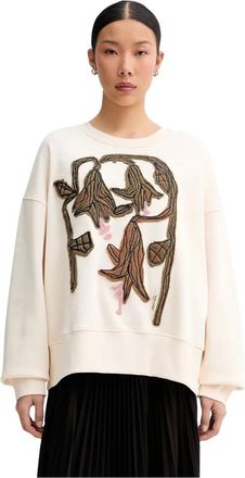 Munthe Dames, Sweatshirts & Hoodies, Beige, Maat: XS Katoen