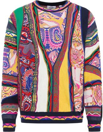 Carlo Colucci Truien & Vesten, Heren, Veelkleurig, 2Xl, Kleurrijke Gebreide Trui Deluggi