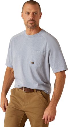 Ariat Mens Rebar Cotton Strong T-Shirt in Infinity Heather, Size X-Small, by Ariat