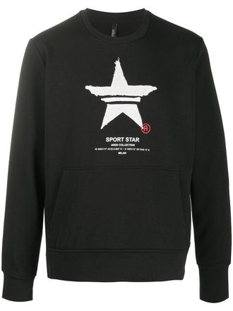 Neil Barrett graphic-print sweatshirt - men - Cotton/Polyester - S - Black
