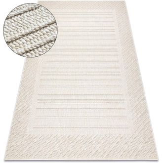 RugsX Rugsx - Carpet jersey 19261 cream - Frame, structural, loop boho beige 160x220 cm