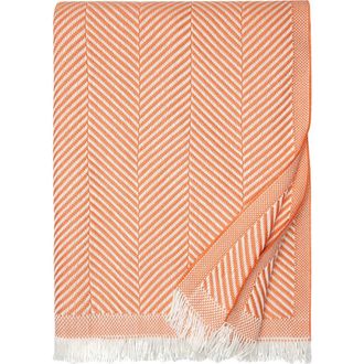 SFERRA Costa Cotton Throw in Peach at Nordstrom