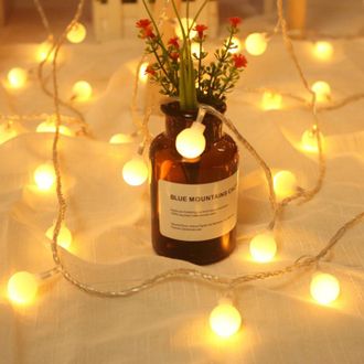 OEM Guirnalda De Luces Led De 10 M Y 80 Luces, Decorativa Para Dormitorio, Terraza, Boda, Fiesta, Cumplea&ntilde;os (esf&eacute;rica), Regalos De Navidad