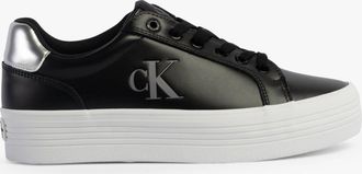 Calvin Klein BOLD VULCANISED FLATFORM Womens Trainers Black/Silver - Size UK 4